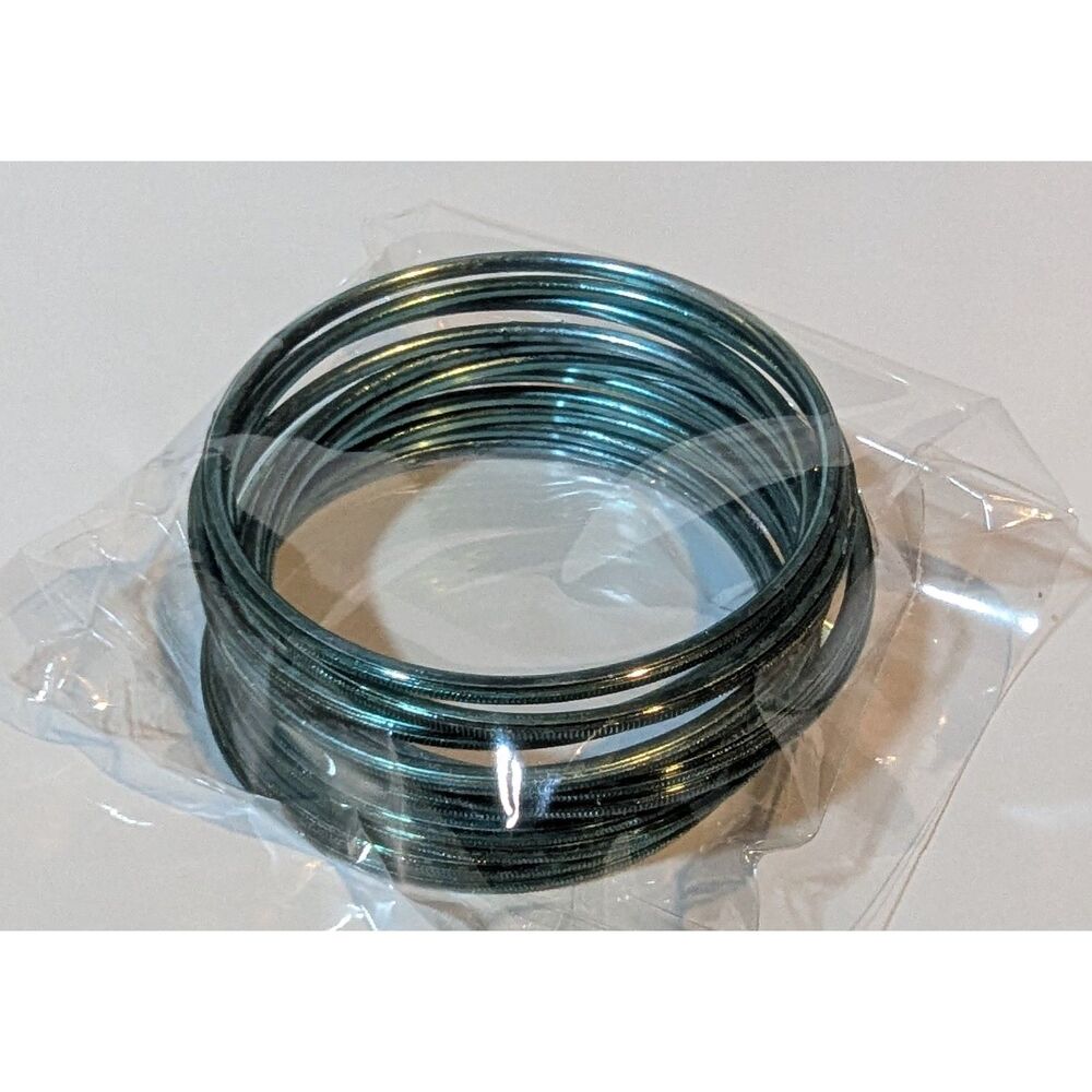 Plastic Bangle Bracelet Lot Dark Green Metallic Stack Fashion Jewelry